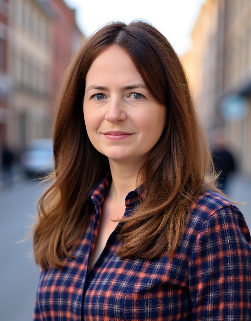 Eine Dame posiert für ein Foto